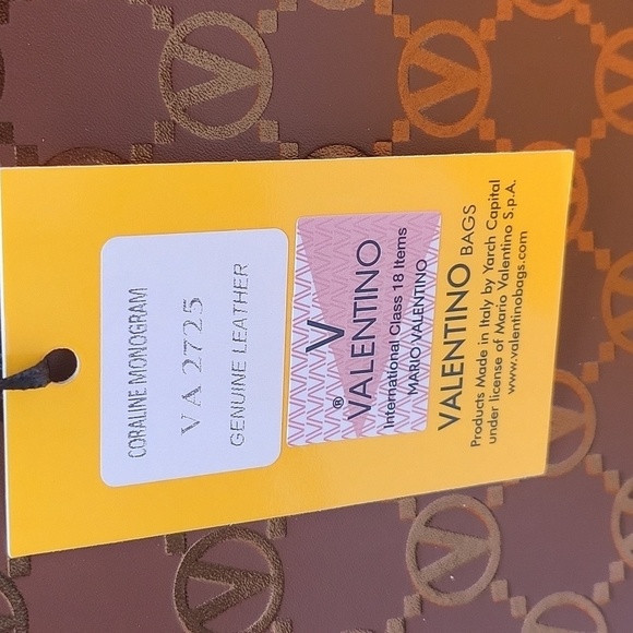 1355- Valentino By Mario Valentino Coraline Monogram Italian Leather NWT - Picture 7 of 12